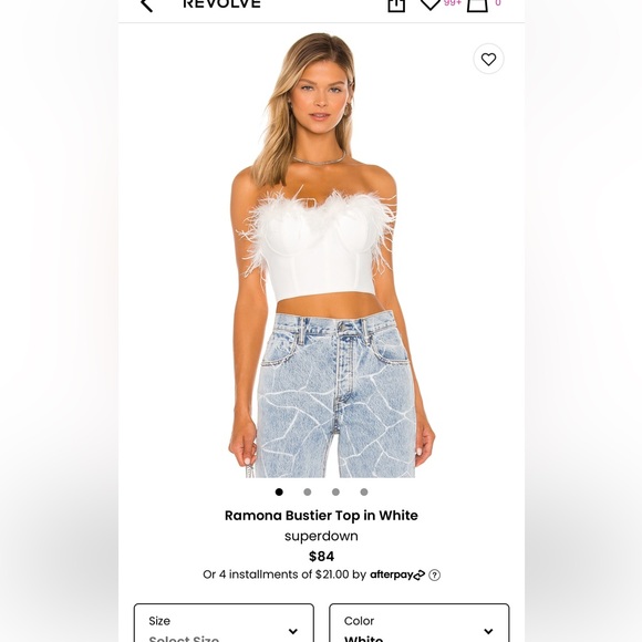 Superdown white corset bustier - Picture 1 of 7